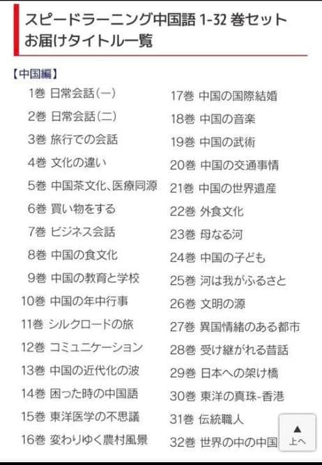 スピードラーニング 中国語 CD 全32巻 (CD64枚)