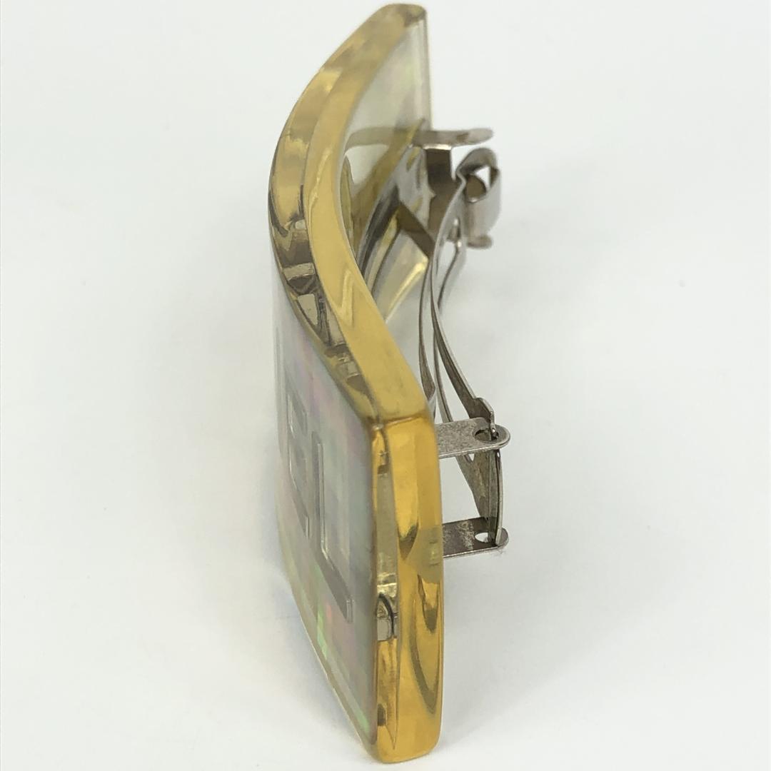 6F021/シャネル/バレッタ/髪留め/ヘアクリップ/ココマーク/ホログラム