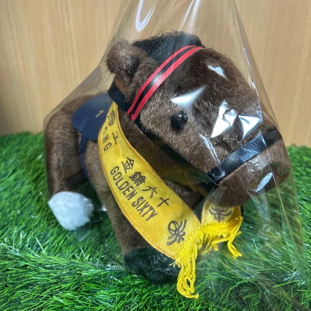 貴重レフティ ゴールデンシックスティ Sサイズ香港競馬 ぬいぐるみ