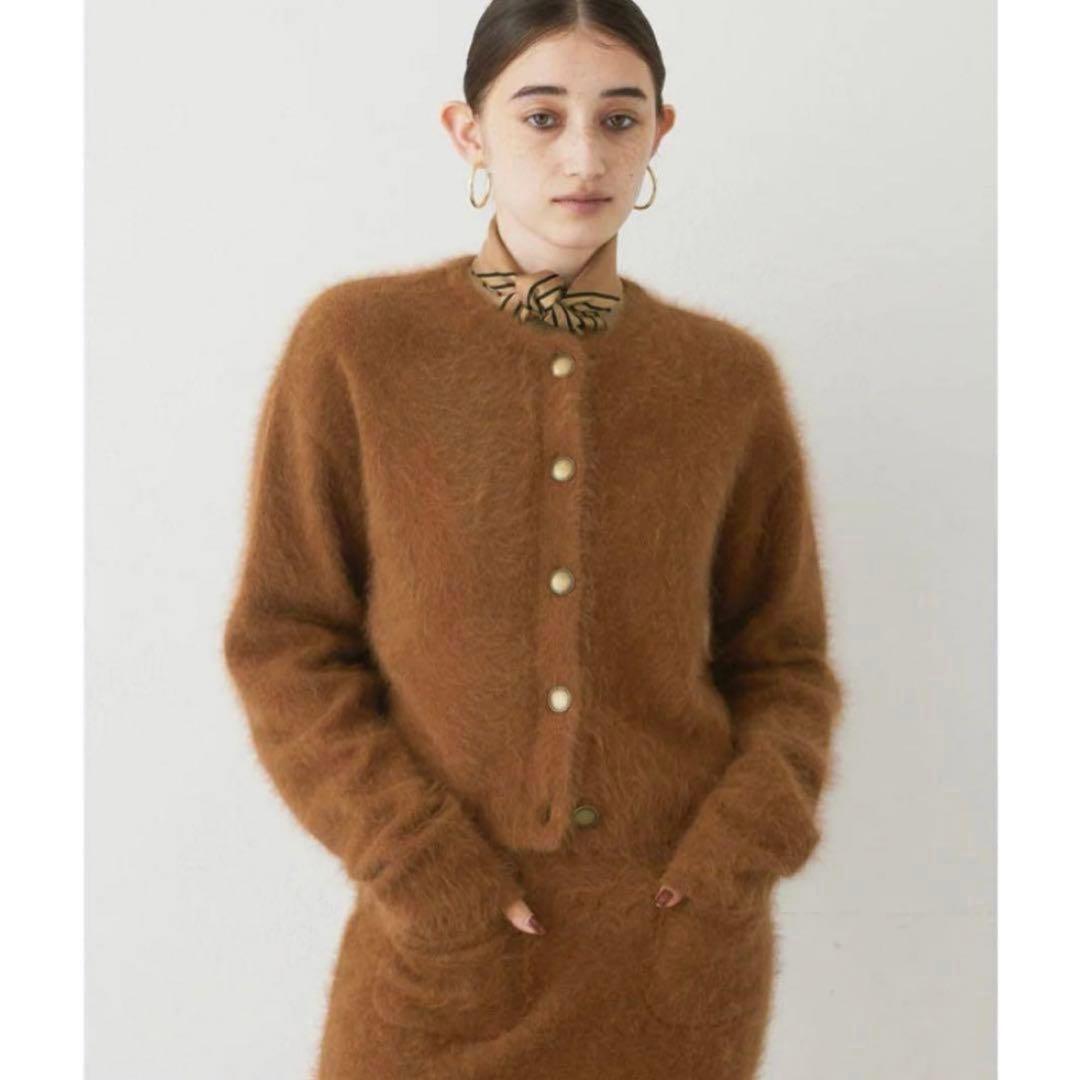 【THE PAUSE】ファーニットショートカーディガン Whim Gazette(ウィム ガゼット)の【THE PAUSE】ファーニットショート