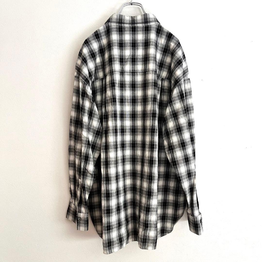 定価1.76万 リヴドロワ マルチパターンシャツ ブラック オーバーサイズ