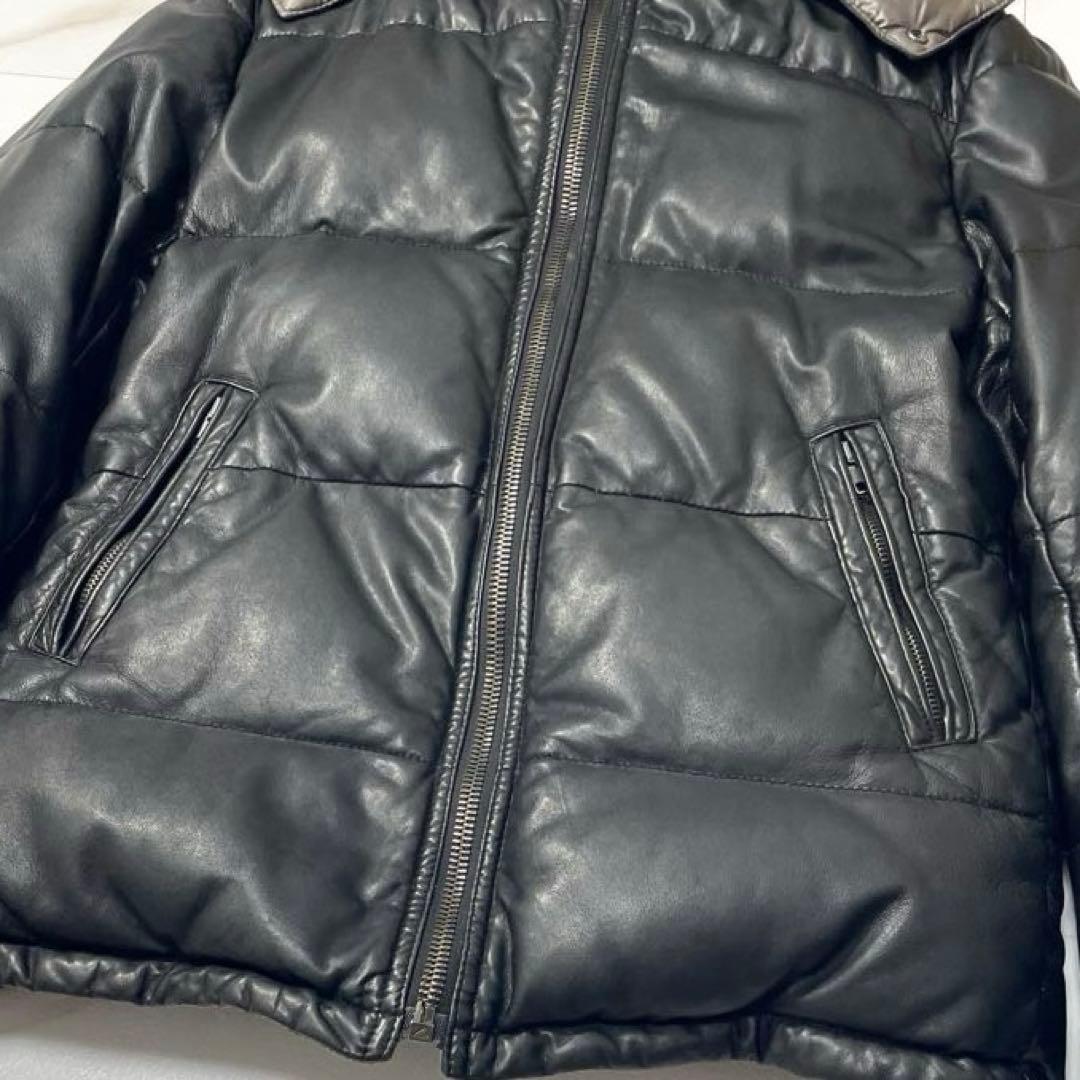 トゥモローランド レザー ダウンジャケット リバーシブル 羊革 4way L