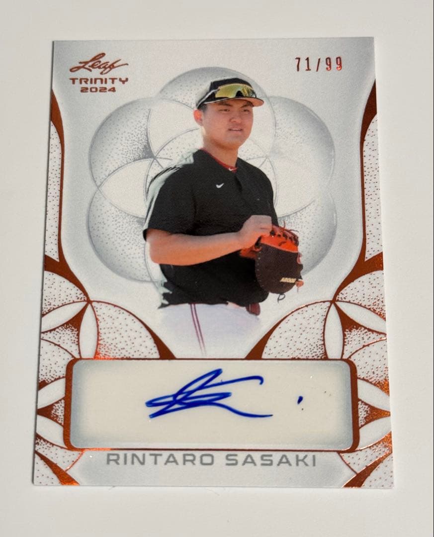 99枚限定 佐々木麟太郎 ソフトバンクホークス 直筆サイン 2025 Leaf