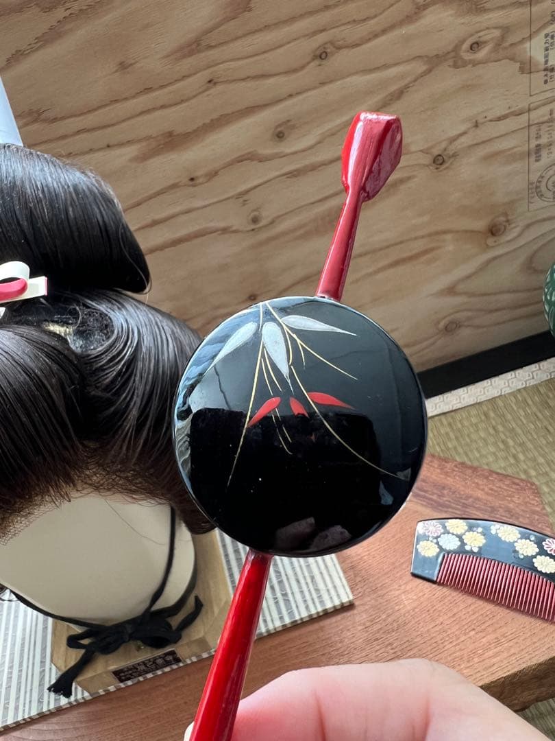 辰巳8号サイズ かんざし付き 辰巳商会 大衆演劇、日本髪かつら、ケース