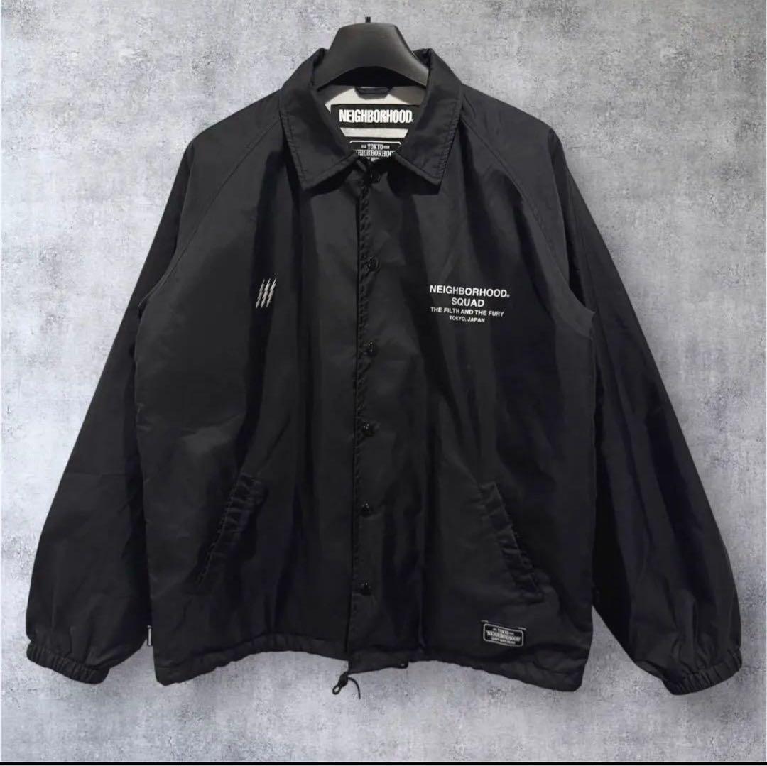 極美品‼️ネイバーフッド SQUAD コーチジャケット ブラックM 希少 人気