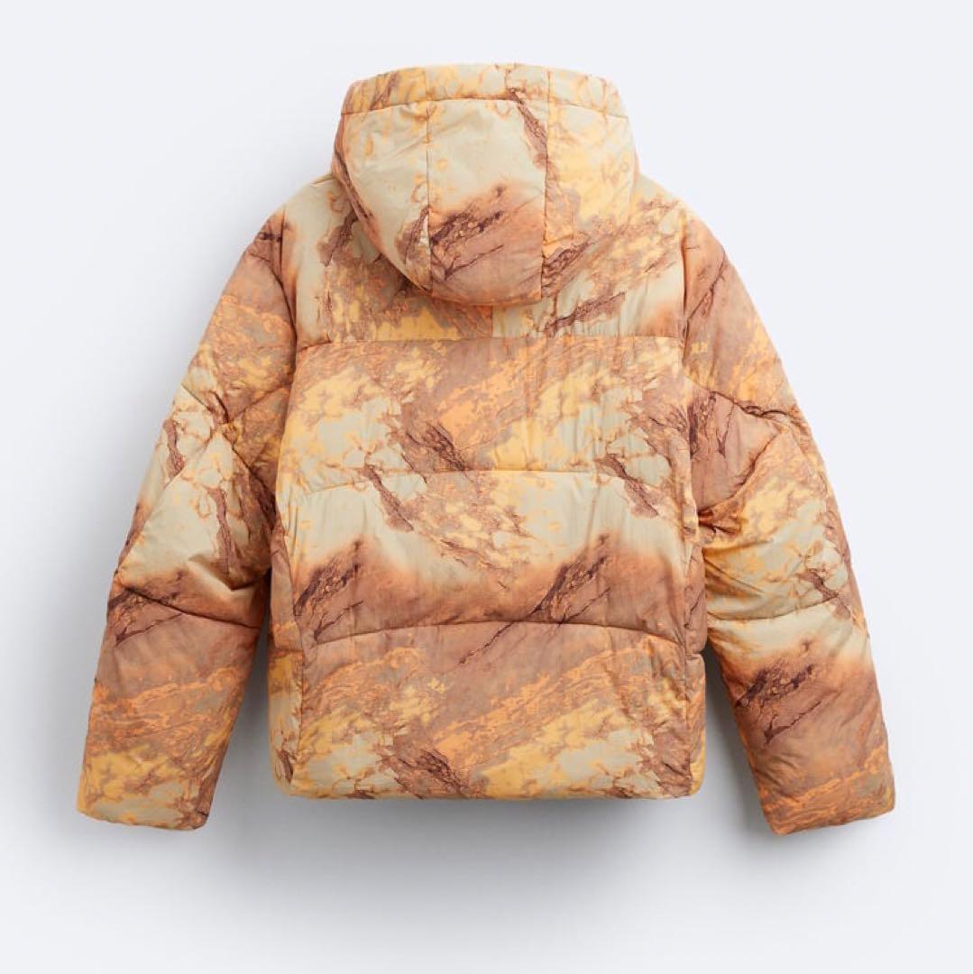 ZARA アブストラクトプリント キルティングジャケット L 即完売