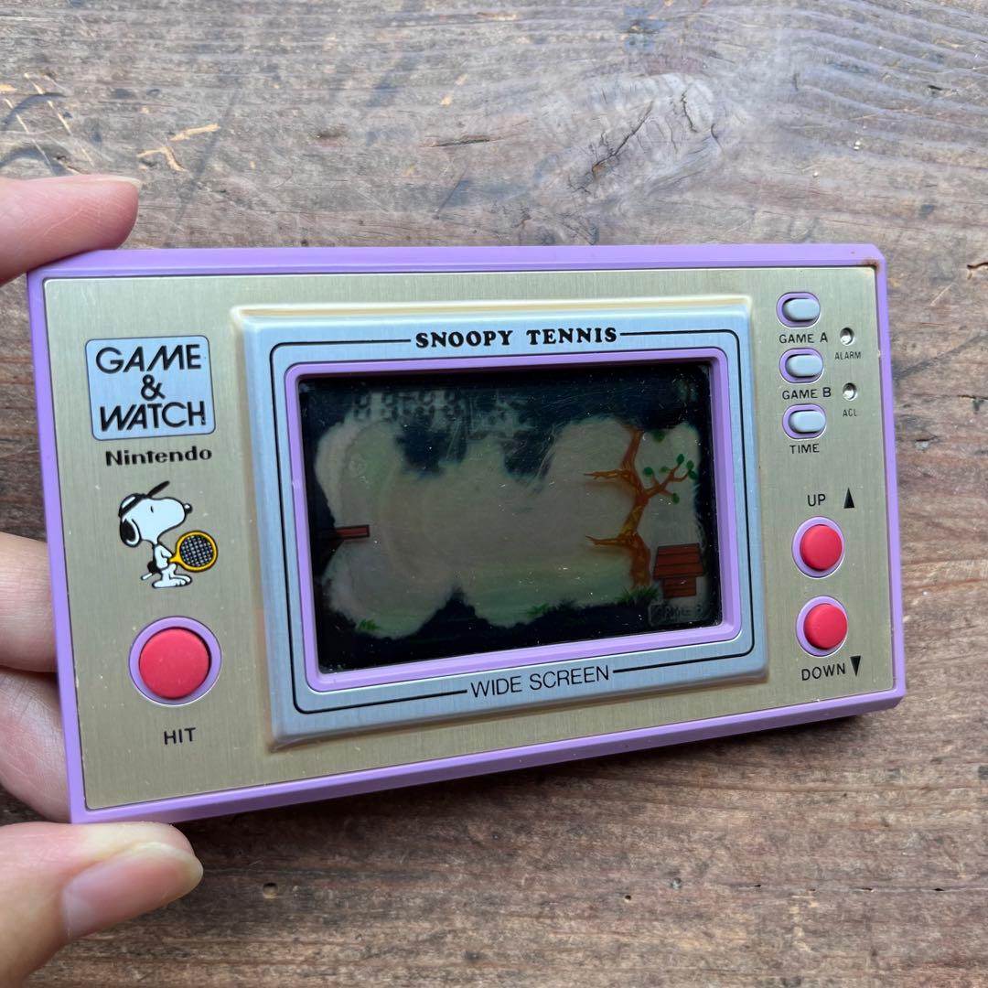 任天堂 ゲームウォッチ スヌーピー テニス 箱付き 液晶漏れあり - メルカリ