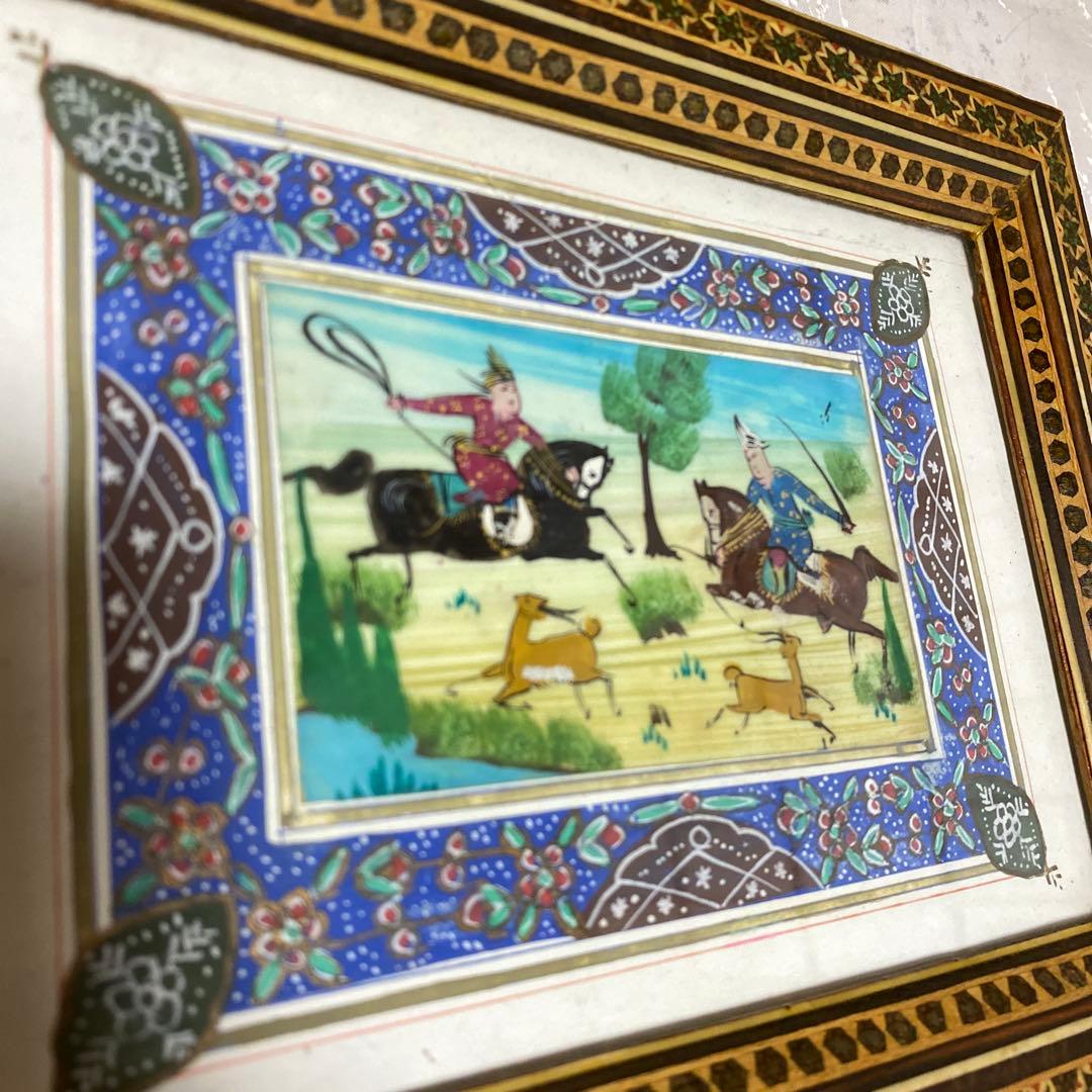 ペルシャ（イラン）ミニアチュール（細密画） ハータムカーリー（寄木