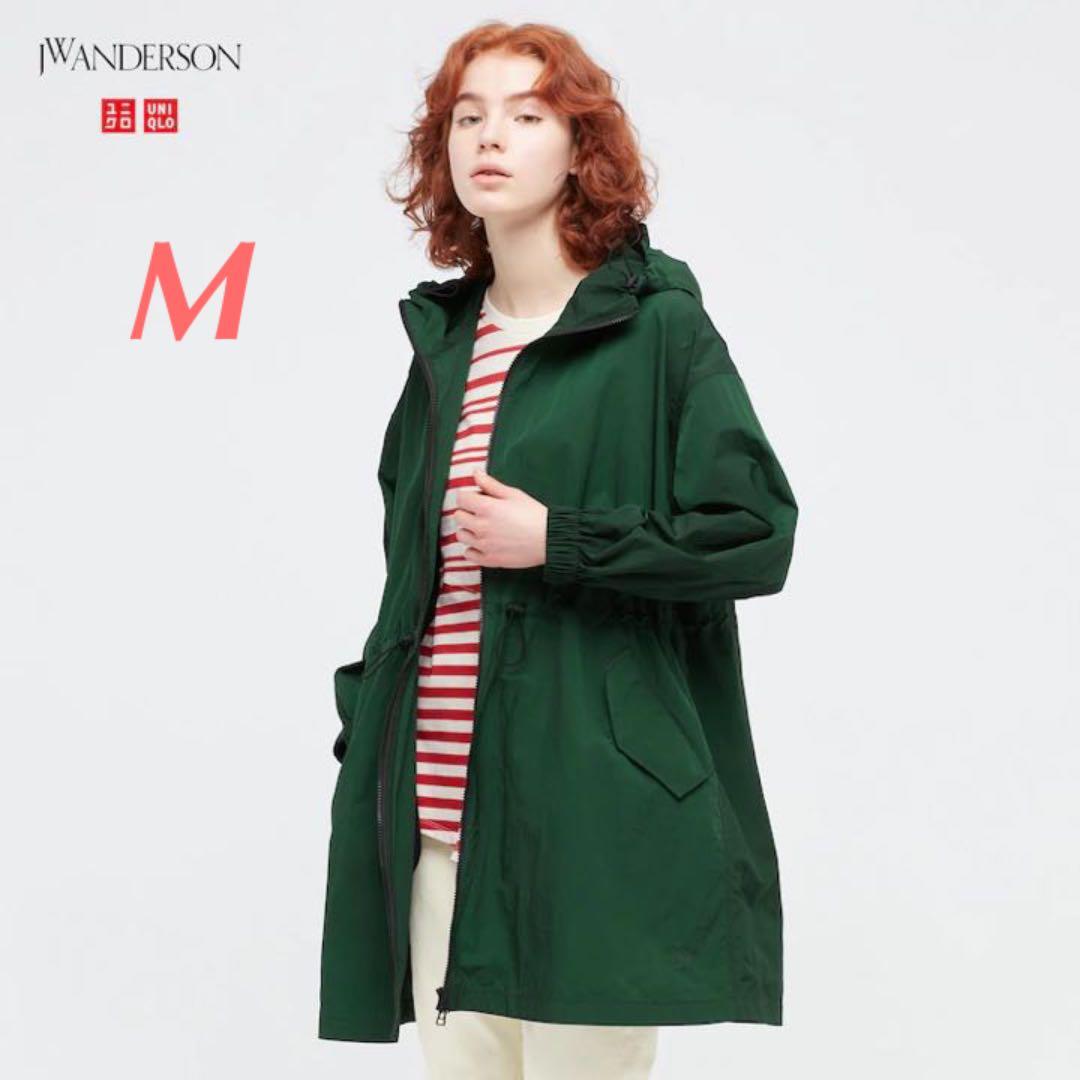ユニクロ JW ANDERSON ロングパーカー グリーン M - メルカリ