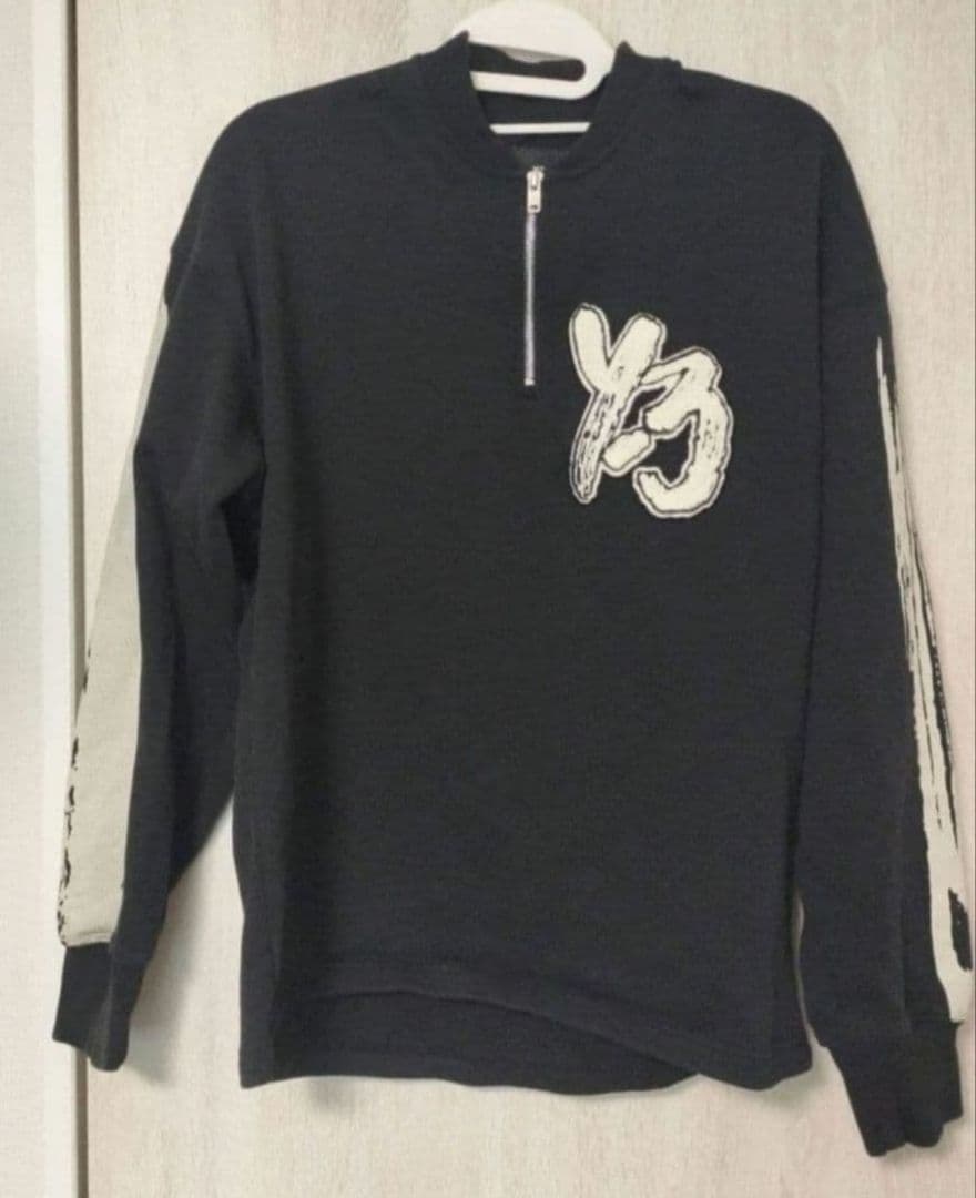 Y-3 メンズ トレーナー 長袖 クラックプリント ハーフジップ - メルカリ