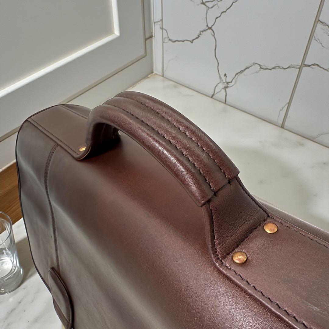 《研堂》オールドコーチ ビジネスバック ブリーフケース ターンロック 本革