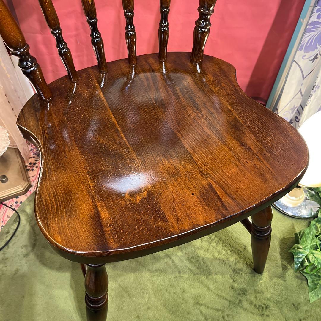 L 2-1 キツツキマーク ヴィンテージ スピンドルチェア 飛騨産業