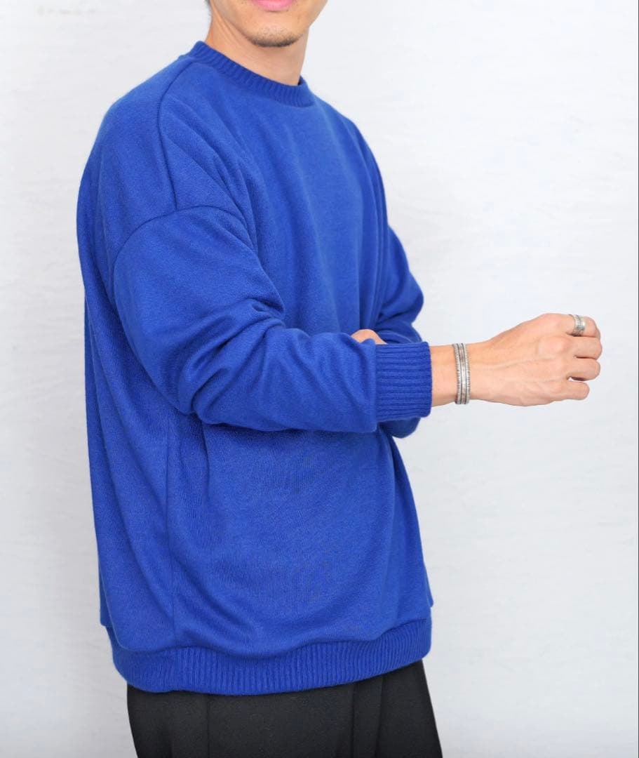 So 大山シュン Royal Blue Knit-sew ニット Mサイズ - メルカリ