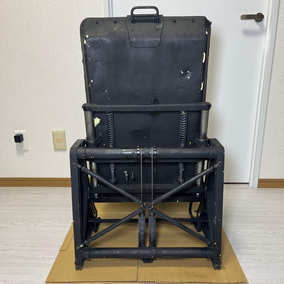 詳細不明 日本軍 航空機 戦闘機 シート 操縦席 座席 パイロット 実物