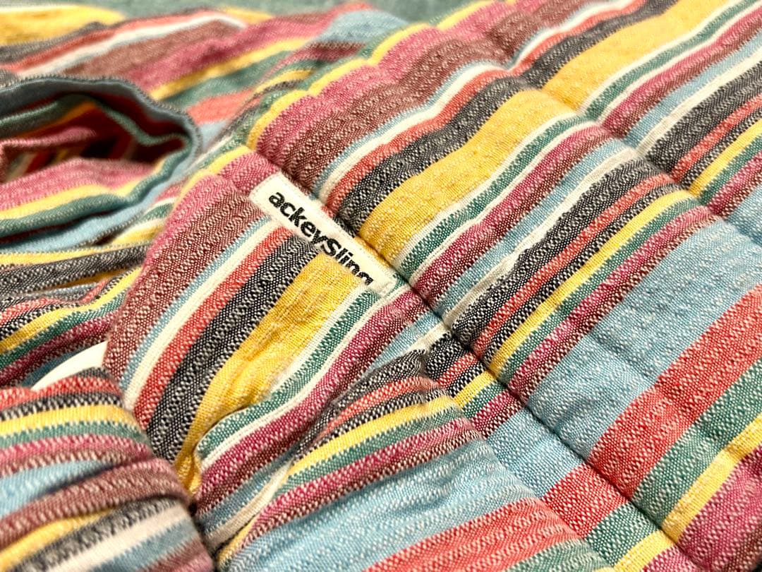 【値下げ】アッキースリング ackeysling ストライプ スリング 抱っこ紐 オリジナル 通常タイプ 肩幅スリム あっきースリング ストライプ