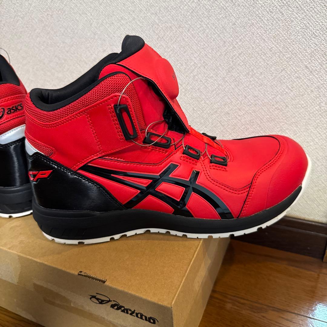 asics BOA安全靴 26.5cm レッド