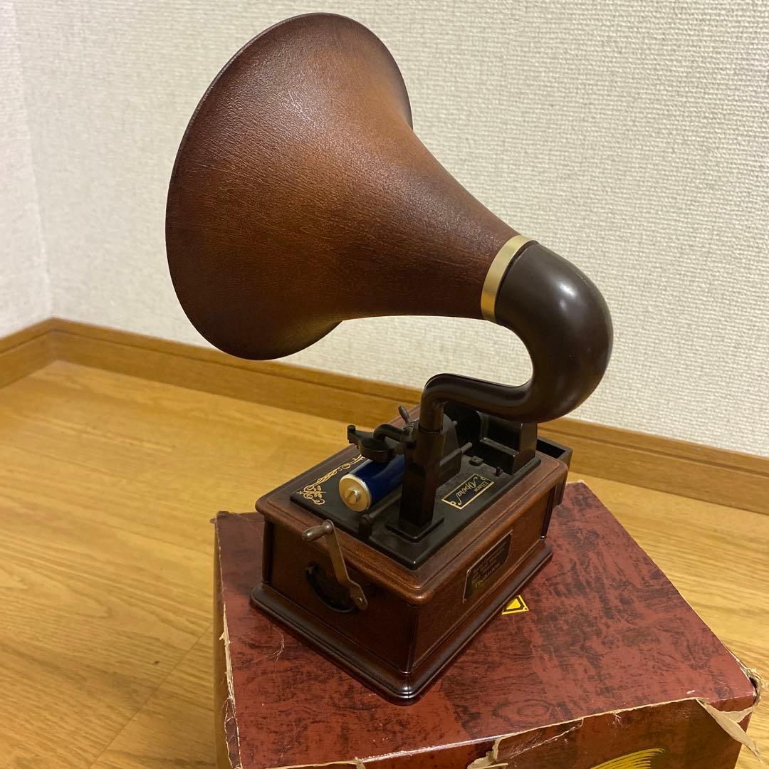 Technics ミニチュア蓄音機 エジソン社オペラ型モデル オルゴール小物