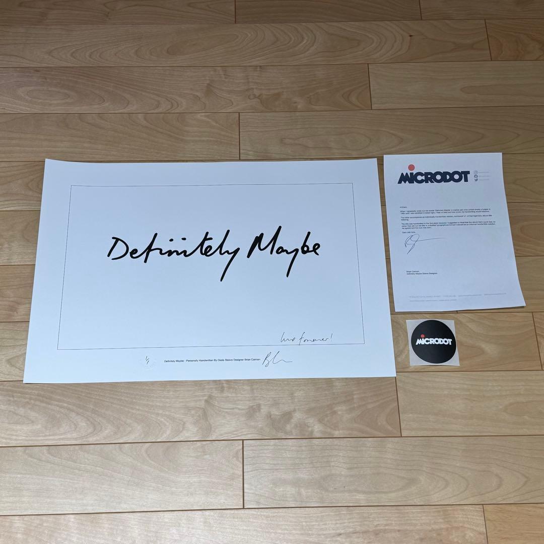 直筆サイン definitely maybe OASIS ファーストアルバムロゴ - メルカリ
