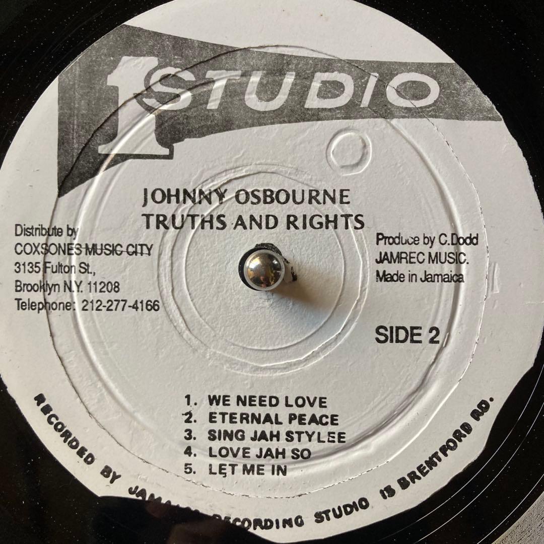 JOHNNY OSBOURNE - TRUTHS AND RIGHTS レゲエ