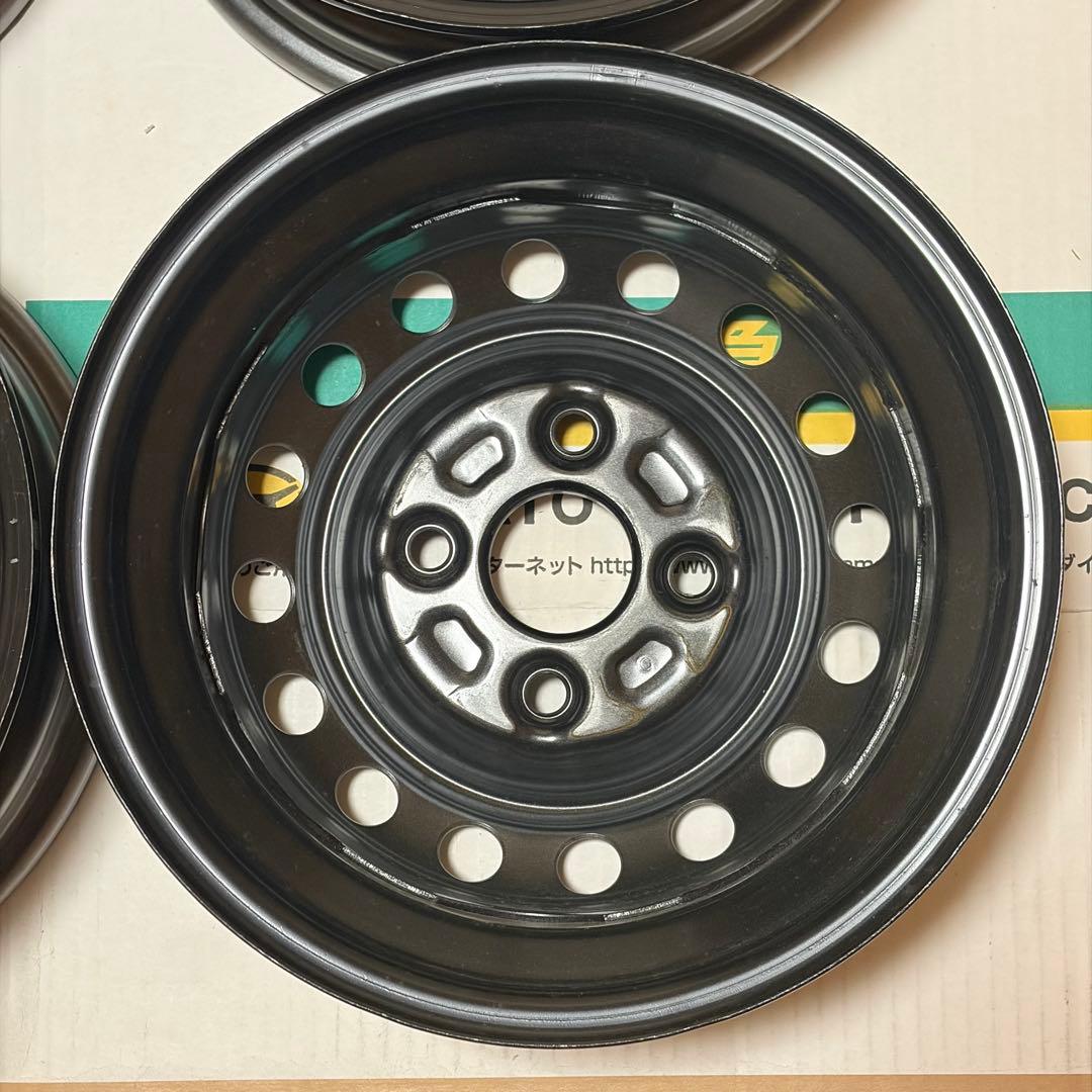 轟*匠様 新車外し 4本 ダイハツ スチールホイール 12インチ 4.00B ハ