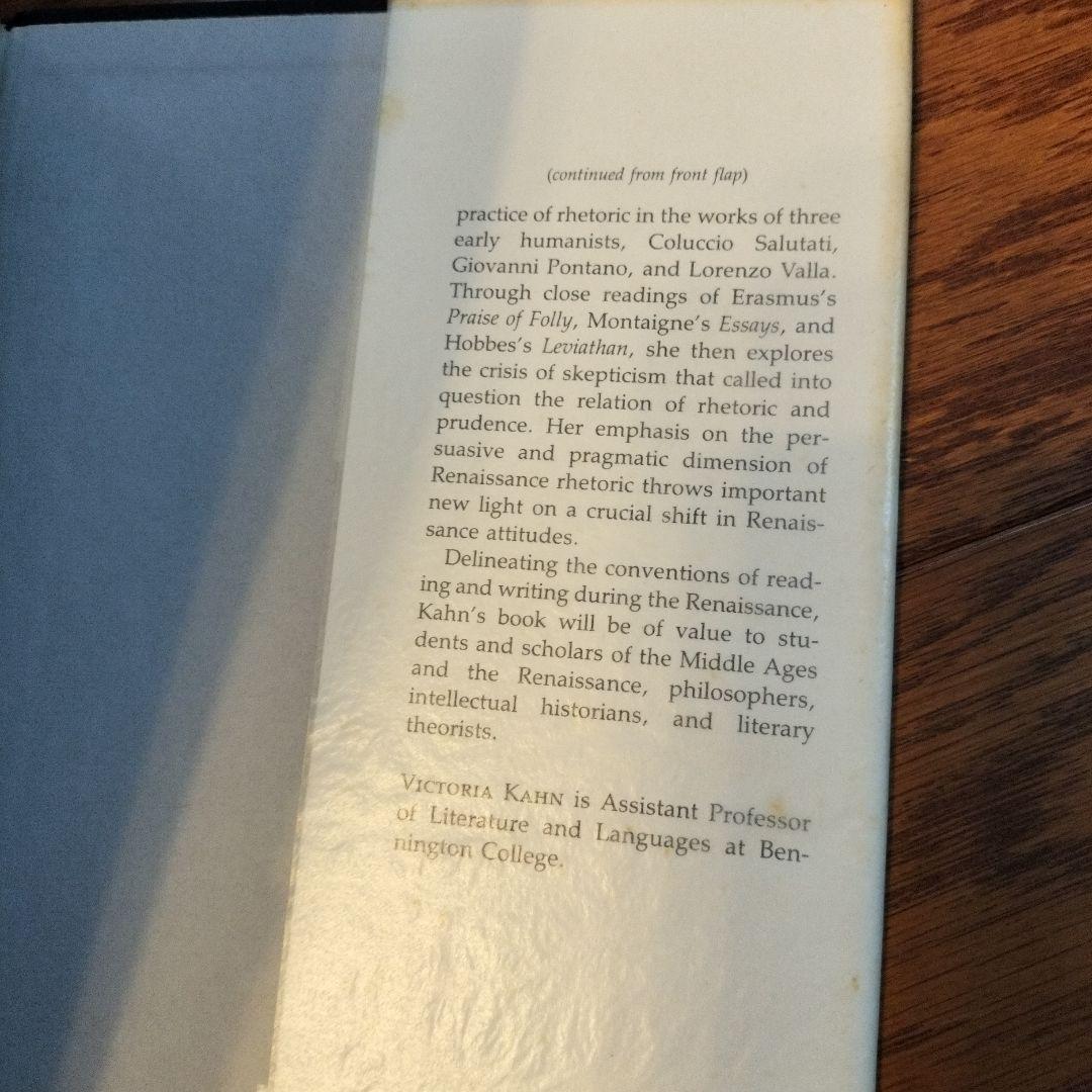 Rhetoric, Prudence, and Skepticism in th