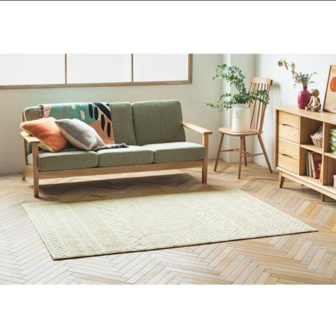 unico ラグ 140×200 アランニット アイボリー※nchery様専用※ - メルカリ