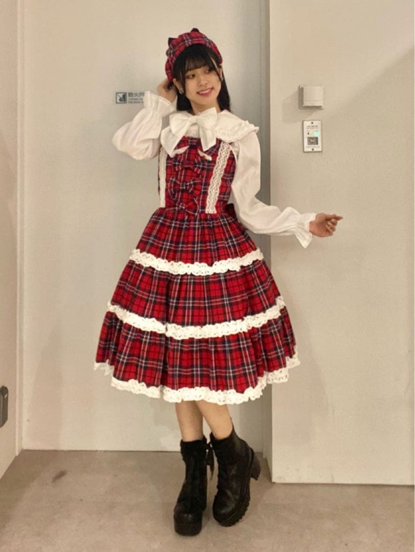 axes femme kawaii タータンチェックジャンスカ - メルカリ