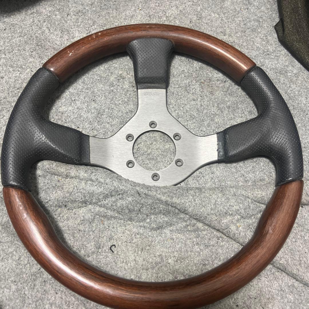 momo ステアリングホイール ウッドレザー FIGHTER EVO LEATHER&WOOD （F-34)