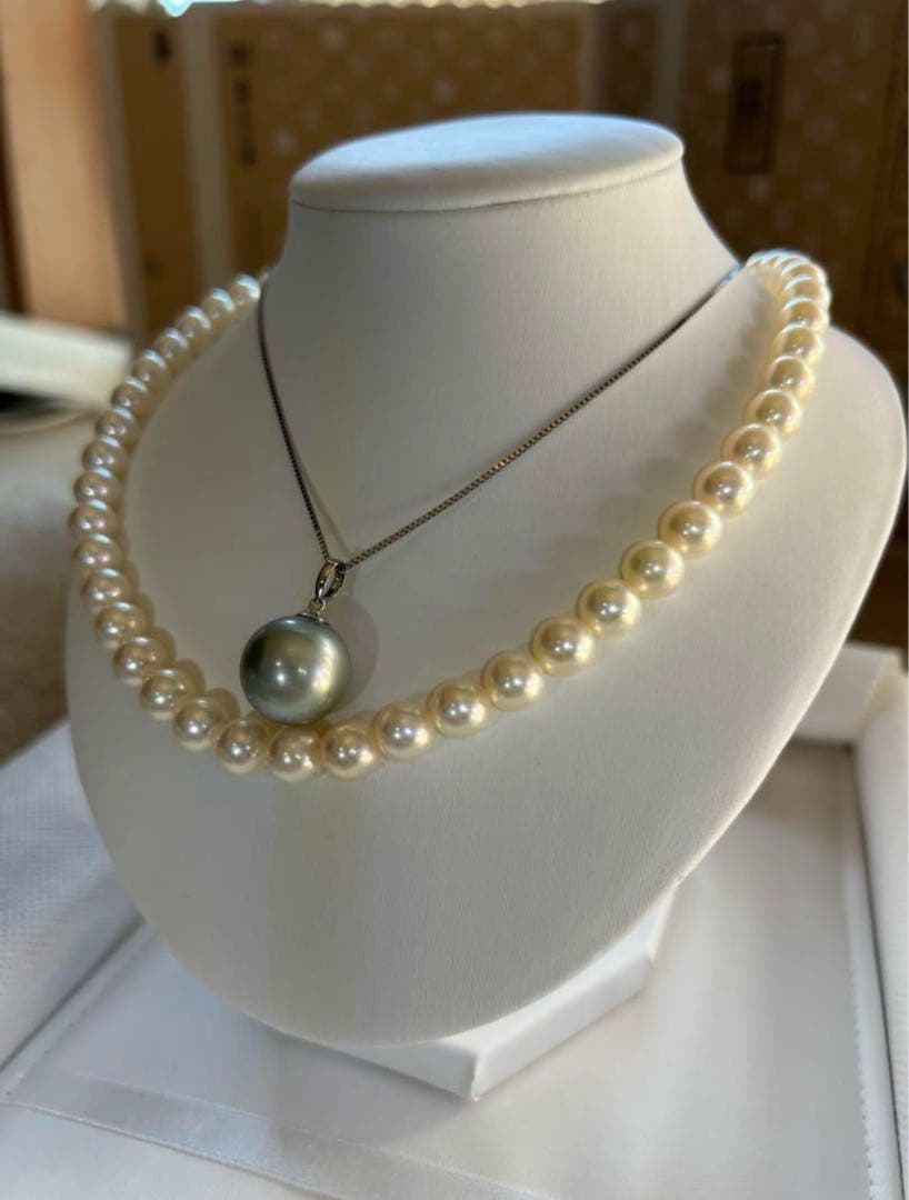 icachan様用！！【至高の特大☆】南洋白蝶真珠 pt850 パール トップ