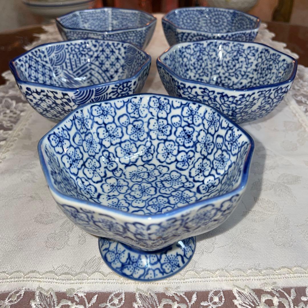 美濃焼 古織 絵変わり 八角 高台鉢 5個セット 未使用 - メルカリ