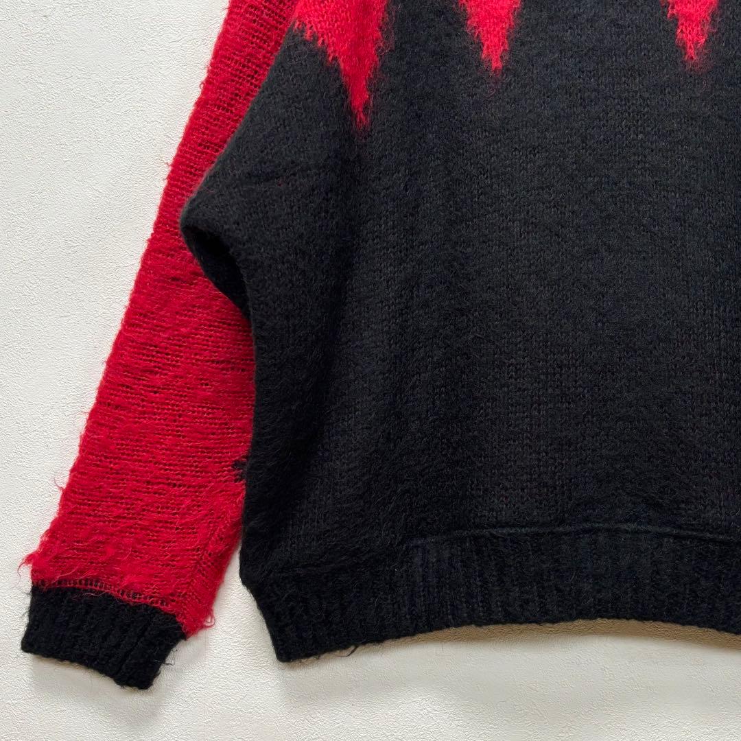 テンダーロイン モヘヤ ニット クルーネック セーター ブラック