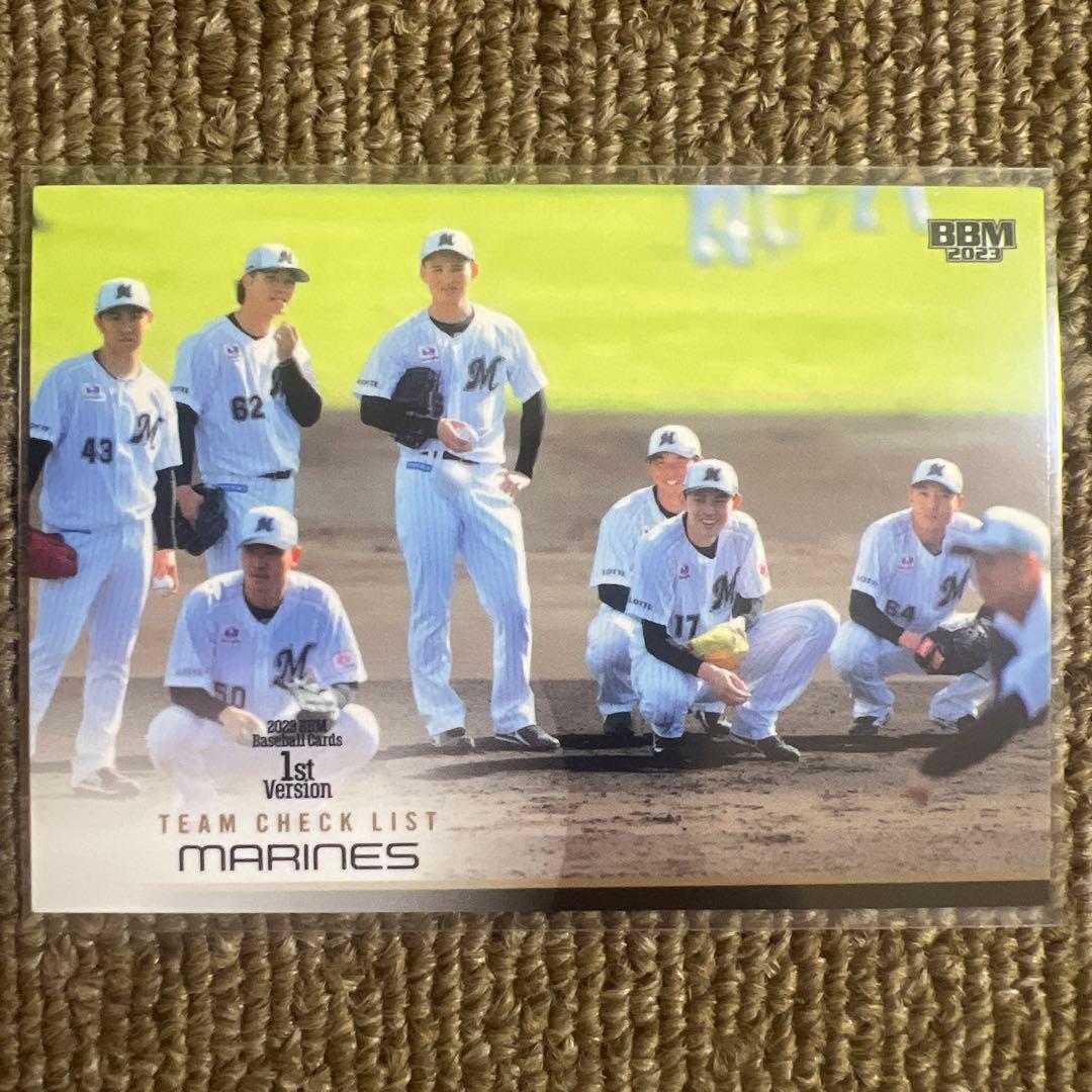 ㉙BBMベースボールカード 2023 千葉ロッテマリーンズ チームチェック