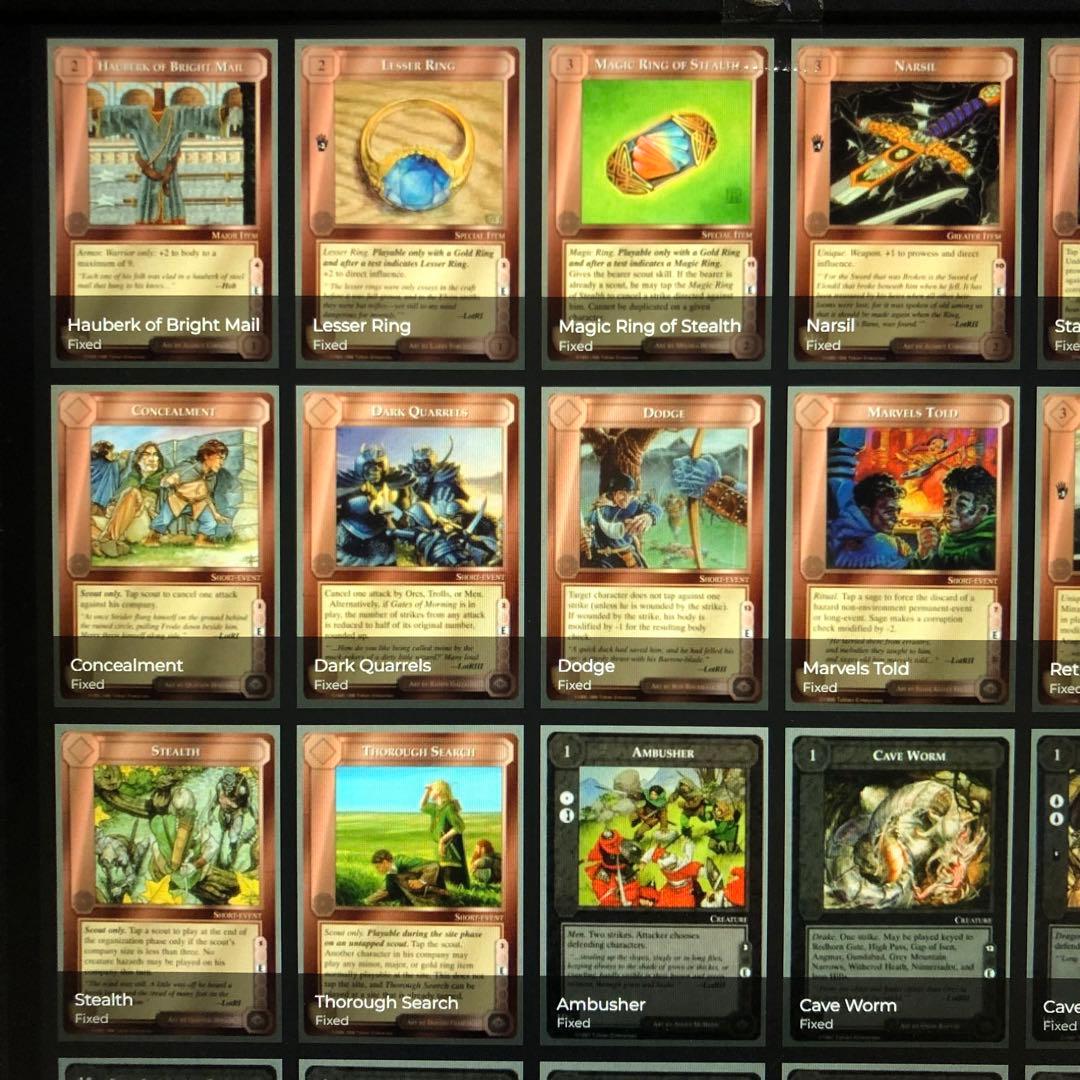 ミドルアース カード チャレンジデッキE ccg コンプ 指輪物語 希少