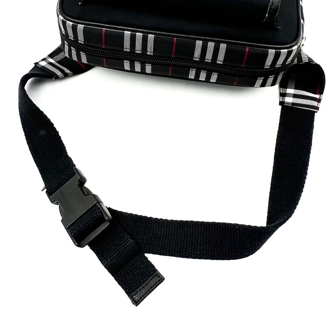 《美品》BURBERRY ノバチェック キャンバス ウエストポーチ ボディバッグ