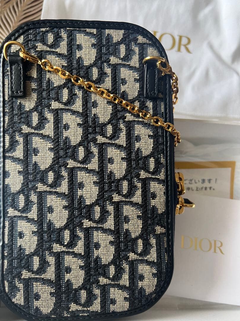 本日限定 美品 Dior ディオール フォンホルダー オブリーク