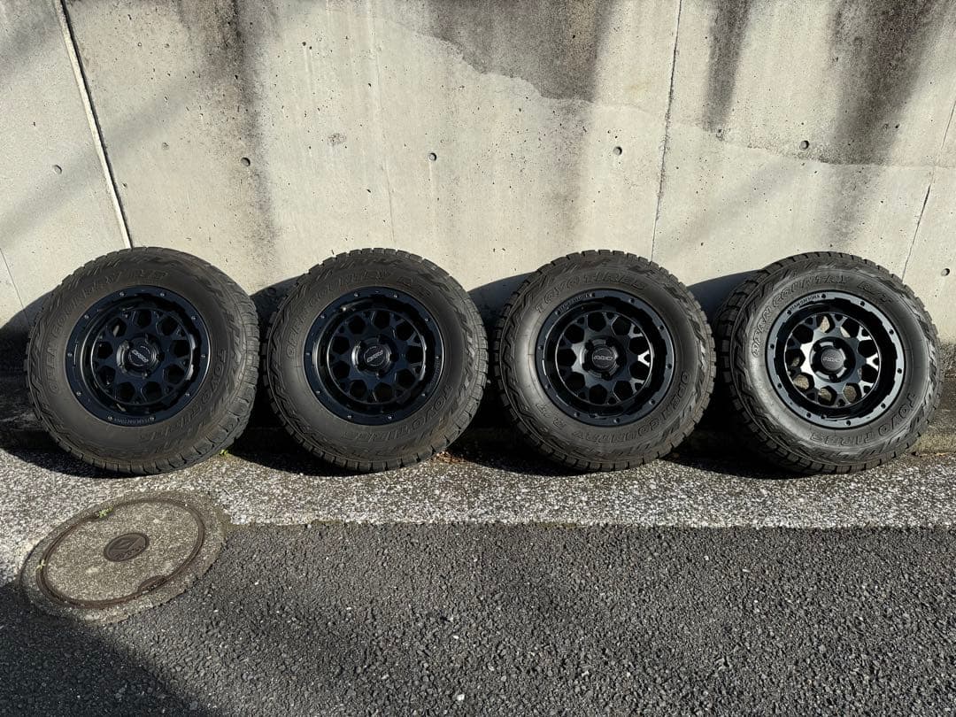 デリカ D5 RAYS M9 OPEN COUNTRY R/T タイヤホイール② 4本セット RAYS レイズ デイトナ M9+ 16x7J 5/114.3+37 BOJブラック