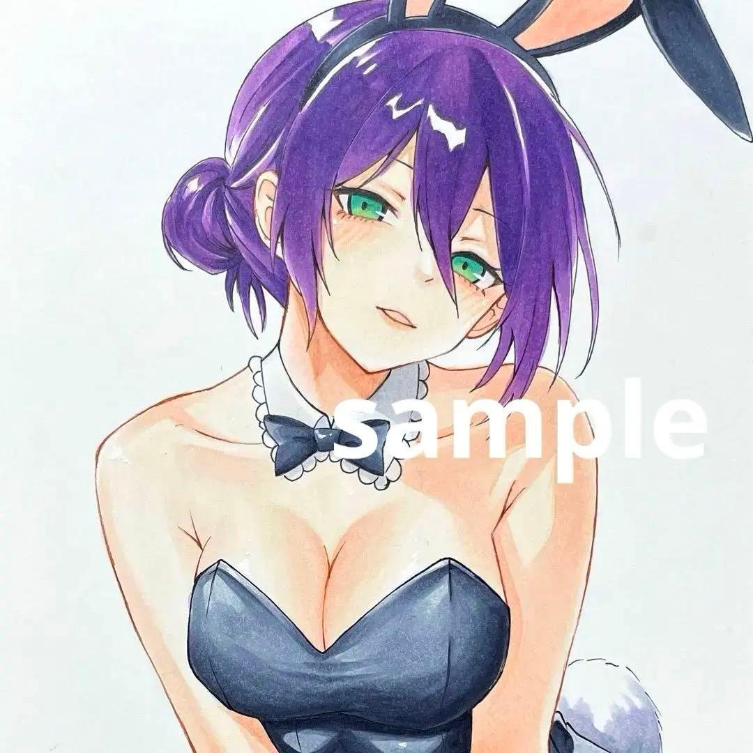 K*様 チェンソーマン レゼ 手描きイラスト ファンアート アナログ