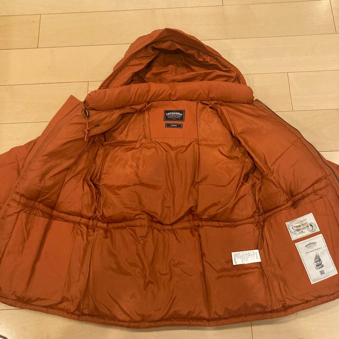 美品】FRIZMWORKS フリズムワークス カラコラムダウン オレンジ M