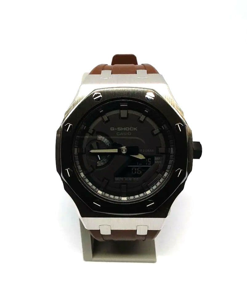 新品 G-SHOCK GA-2100 カシオーク カスタム 未使用ブラウンバンド G-SHOCK 【G-BALLER / ジーボーラー】CASIOAK カシオーク カスタム