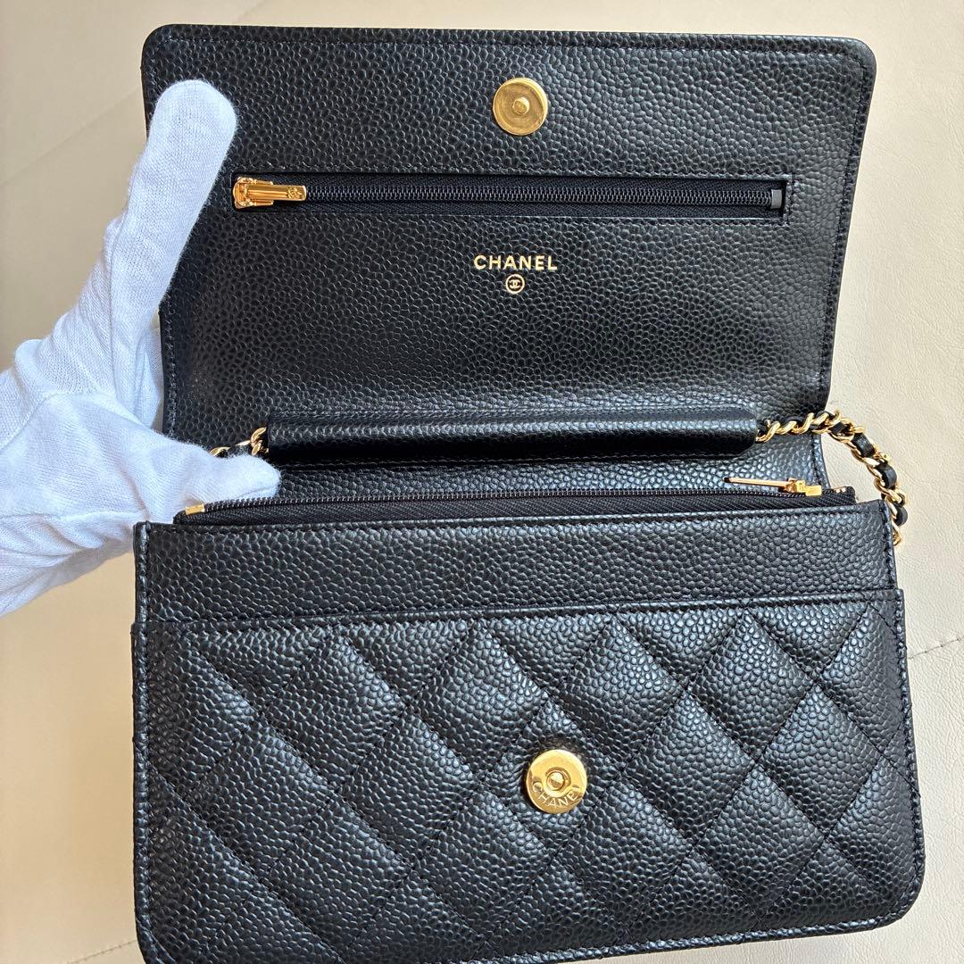 マンチェスター様美品⭐︎CHANELシャネル チェーンウォレット キャビア