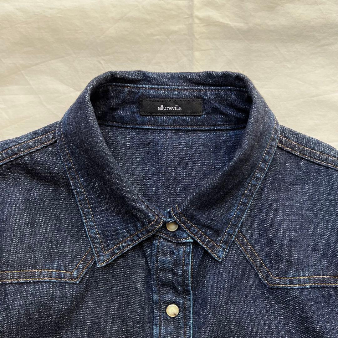 2度着用】allureville アルアバイル デニム シャツ M ダンガリー
