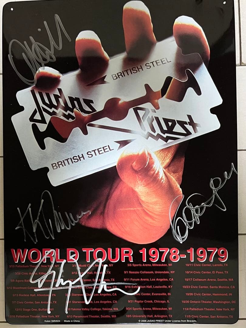 Judas Priest British Steel サイン入りスチール板 - メルカリ