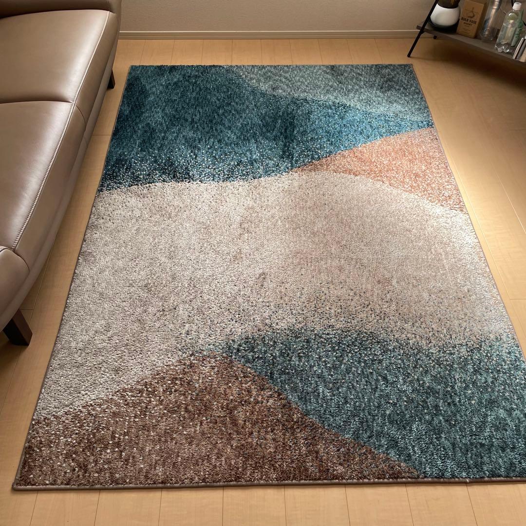 人気】unico モステ ラグ ブルーグリーン 140×200cm ウニコ - メルカリ