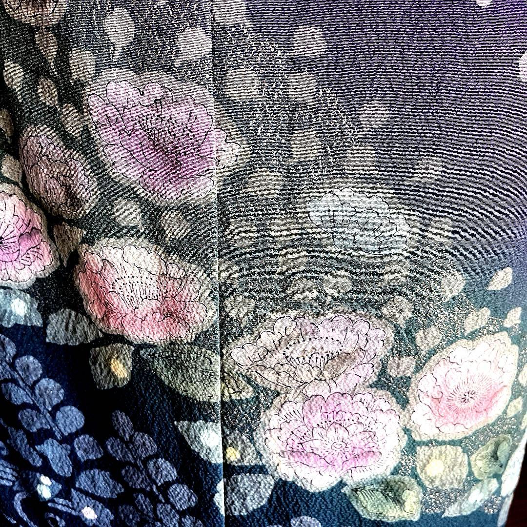 振袖フルセット 辻ヶ花 手描き友禅 ぼかし染め 成人式振袖 振袖 裄丈70
