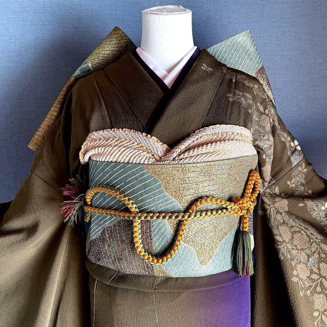 振袖フルセット 辻ヶ花 手描き友禅 ぼかし染め 成人式振袖 振袖 裄丈70