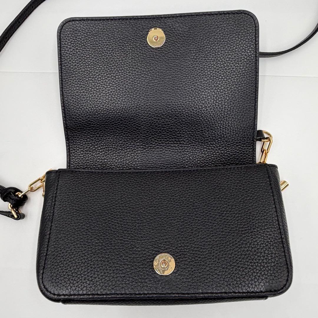 極美品 TORY BURCH ショルダーバッグ エンボスロゴ 自立可 黒 922