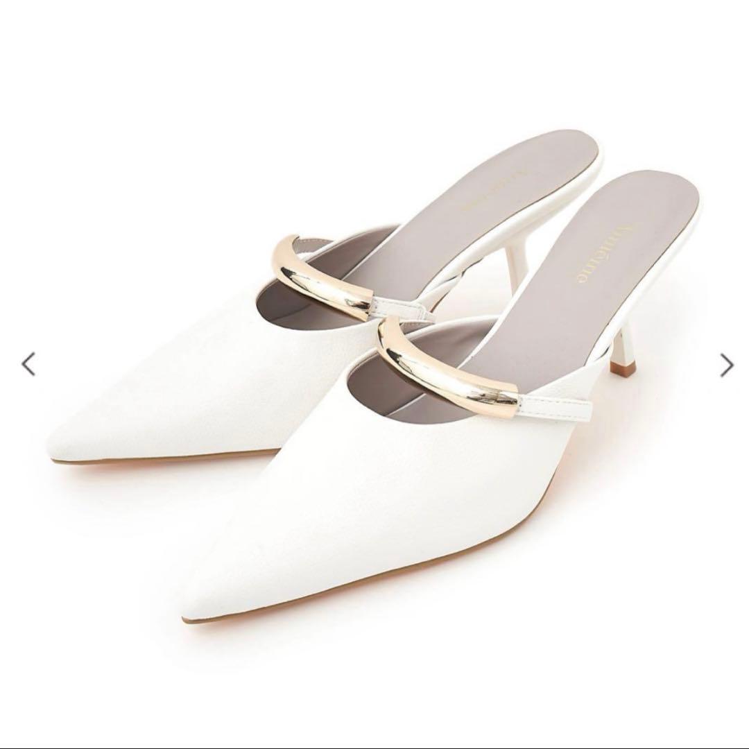 aimeine エメイン ゴールドモチーフポインテッドミュール L - メルカリ