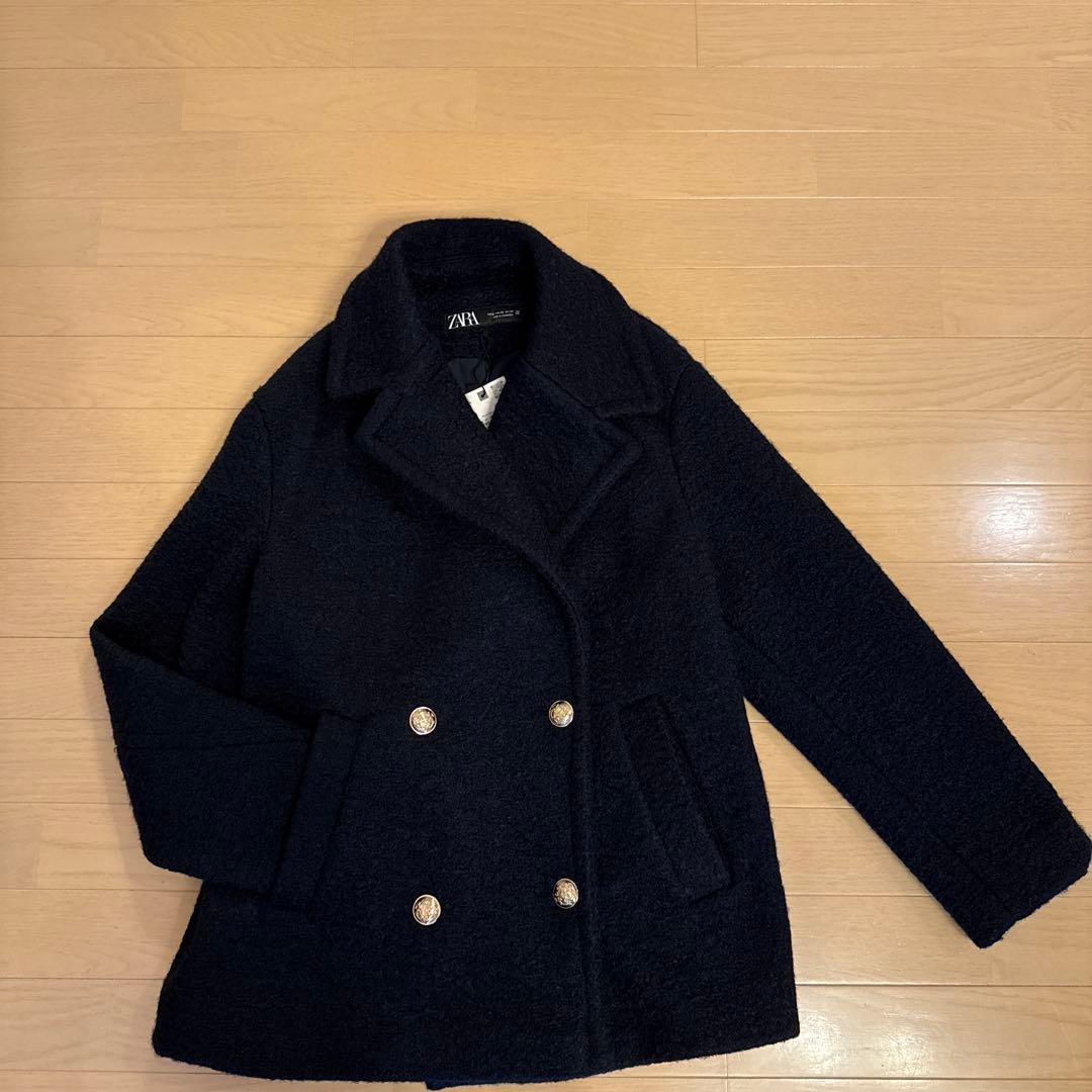 ZARA ブークレーダブルブレストピーコート サイズXS - メルカリ