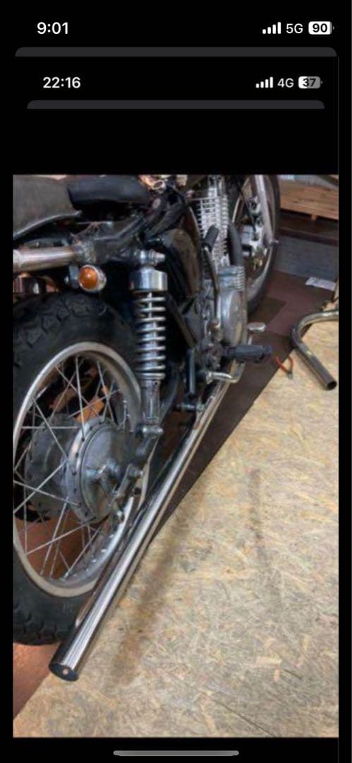 nico様専用、sr400 ストレートマフラー ステンレス製 磨き400番 - メルカリ