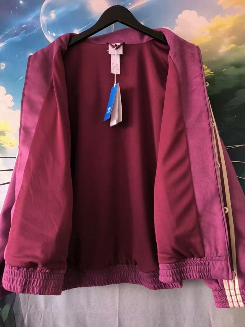 新年限定モデル アディダス 新中式 ジップアップジャケット パープル M